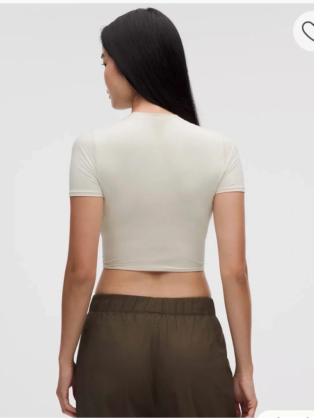 Lululemon Wundermost Ultra-Soft Nulu Crewneck Cropped T-Shirt